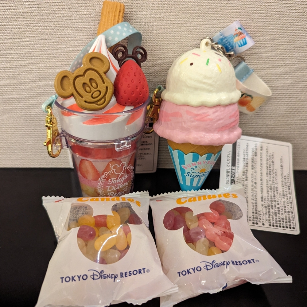 Lot 2 DISNEY TOKYO SNACK CASE PARFAIT ICE CREAM MICKEY